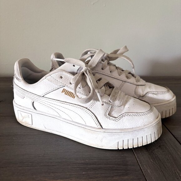 Puma Carina Platform Sneaker White - Picture 1 of 8
